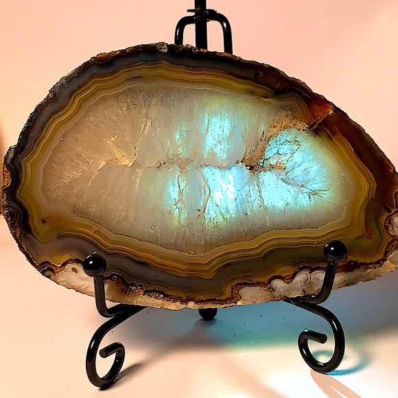 AGATE CRYSTAL SLAB DRUZY BANDED - Picture 4 of 10